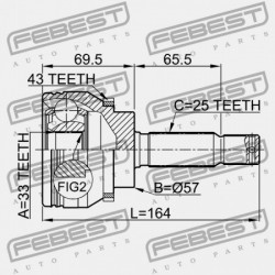 KÜLSŐ CSUKLÓ MITSUBISHI GALANT DJ1,3A 2003.11- MEXICO/MMNA MR580731