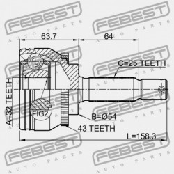 KÜLSŐ CSUKLÓ MITSUBISHI GALANT EA3,8A 1998.02-2003.07 MMNA/MMNA MR357811