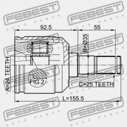 BELSŐ CSUKLÓ MITSUBISHI GALANT,GALANT HATCHBACK E50 1992.11-1996.10 EUR MB937996