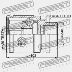BAL BELSŐ CSUKLÓ MITSUBISHI PAJERO/MONTERO IO H60,70 1998.11-2005.03 G.EXP MR470225