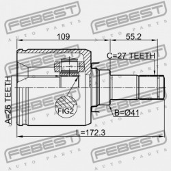 BAL BELSŐ CSUKLÓ MITSUBISHI GRANDIS NA4W/NA8W 2003-2009 3815A101