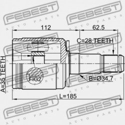 BAL BELSŐ CSUKLÓ MITSUBISHI PAJERO/MONTEROLONG V90 2006.08- G.EXP 3815A195