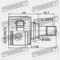 HÁTSÓ BELSŐ CSUKLÓ MITSUBISHI PAJERO/MONTEROLONG V90 2006.08- G.EXP 3715A140