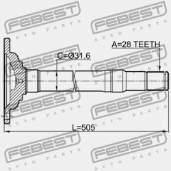 JOBB FÉLTENGELY MITSUBISHI PAJERO/MONTERO SPORT KH0 2008.07-2013.01 EUR/MMTH MR580981