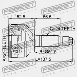 KÜLSŐ CSUKLÓ MAZDA FAMILIA BF 1984-1986 JP B004-22-510