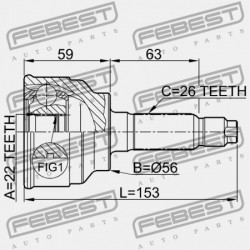 MAZDA 323F BA 1994-1996 EU KÜLSŐ CSATLAKOZÓ F069-25-600C