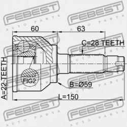 MAZDA 3 BK 2003-2006 EU KÜLSŐ CSATLAKOZÓ FG02-25-600D
