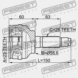 MAZDA 3 BK 2003-2006 EU KÜLSŐ CSATLAKOZÓ FG05-25-500A