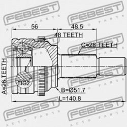 HÁTSÓ KÜLSŐ CSUKLÓ MAZDA CX-5 KE 2011-2012 EU RTA1-25-50XA