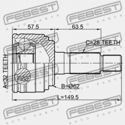 KÜLSŐ CSUKLÓ MAZDA 6 GH 2007-2010 EU GD75-25-50XC