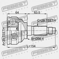 KÜLSŐ CSUKLÓ MAZDA MPV LW 1999-2003 EU GD46-22-510A