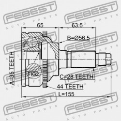 KÜLSŐ CSUKLÓ MAZDA MPV LW 1999-2003 JP GP07-25-50X