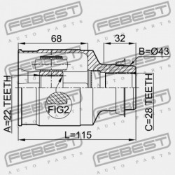 JOBB BELSŐ CSUKLÓ MAZDA XEDOS-6 CA 1992-1994 EU F063-22-520