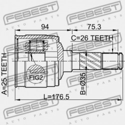 JOBB BELSŐ CSUKLÓ MAZDA BT-50 UN 2006-2008 EU MD23-25-50X