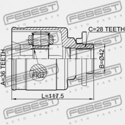 BAL BELSŐ CSUKLÓ MAZDA BT-50 UN 2006-2008 EU PP04-25-60X