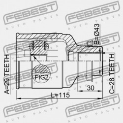 JOBB BELSŐ CSUKLÓ MAZDA FAMILIA BJ 1998-2000 JP FA51-22-520A