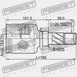 BAL BELSŐ CSUKLÓ MAZDA DEMIO DY 2002-2005 JP GG12-22-620