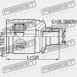 JOBB BELSŐ CSUKLÓ MAZDA 626 GD 1988-1992 USA G033-22-520