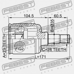 BAL BELSŐ CSUKLÓ MAZDA 626 GE 1991-1994 EU G592-22-620