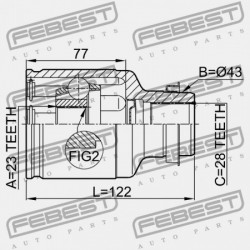 JOBB BELSŐ CSUKLÓ MAZDA 626 GE 1991-1994 EU G570-22-520