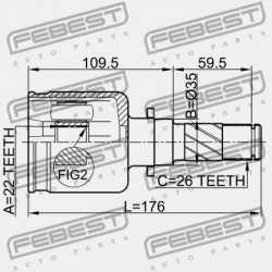 BAL BELSŐ CSUKLÓ MAZDA 3 BK 2003-2006 EU FG02-22-620A