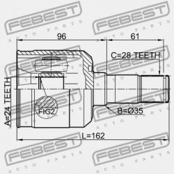 BAL BELSŐ CSUKLÓ MAZDA 323F BA 1994-1996 EU GS01-22-620