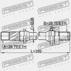 JOBB FÉLTENGELY MAZDA 6 WAGON GY 2002-2005 EU GA24-25-700D