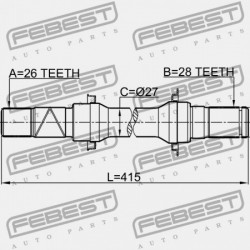 JOBB FÉLTENGELY MAZDA 3 BK 2003-2006 EU FG06-25-700D