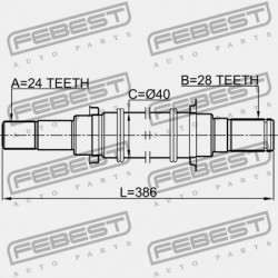 JOBB FÉLTENGELY MAZDA 3 BK 2003-2006 EU FG05-25-700F