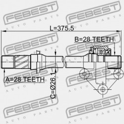 JOBB OLDALI FÉLTENGELY MAZDA FAMILIA BJ 1998-2000 JP GA15-25-700C
