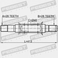 JOBB FÉLTENGELY MAZDA 3 BK 2003-2006 [EU]. GG38-25-700H