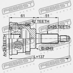 SUZUKI LIANA RH413/RH416/RH418 2001-2008 KÜLSŐ CSATLAKOZÓ 44102-55G01