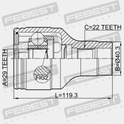 JOBB BELSŐ CSUKLÓ SUZUKI IGNIS RG413/RG415/RM413/RM415 2000-2008 44101-86G62