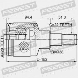 BAL BELSŐ CSUKLÓ SUZUKI IGNIS RG413/RG415/RM413/RM415 2000-2008 44117-86G50