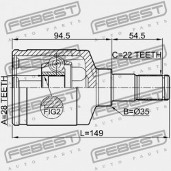 BAL OLDALI BELSŐ CSUKLÓ SUZUKI SWIFT RS413/RS415/RS416 2003-2010 44102-63J52