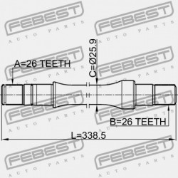 JOBB FÉLTENGELY SUZUKI LIANA RH413/RH416/RH418 2001-2008 27800-54G40