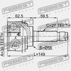 SUBARU LEGACY B12 KÜLSŐ CSUKLÓ 1998.04-2003.06 EL 28021-AC280