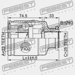 SUBARU IMPREZA G10 BELSŐ CSUKLÓ 1992.05-2002.03 EL 28092-AC020