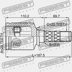 SUBARU LEGACY B12 BELSŐ CSUKLÓ 1998.04-2003.06 EL 28392-FG000