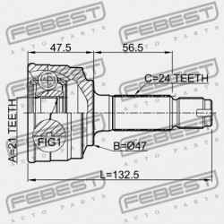 KÜLSŐ CSUKLÓ DAIHATSU YRV M200/M211 2000-2005 43420-97406-000