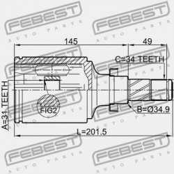 JOBB OLDALI BELSŐ CSUKLÓ CHEVROLET CRUZE 2010- EU 13334715