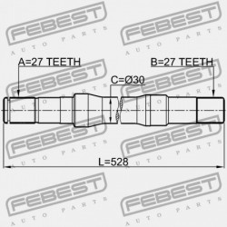 JOBB FÉLTENGELY CHEVROLET OPTRA 2004-2007 CAN 96624751