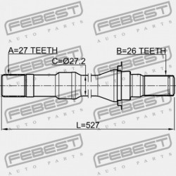 JOBB FÉLTENGELY CHEVROLET EPICA 2004-2010 EU 96639091