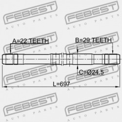 JOBB FÉLTENGELY CHEVROLET LANOS (T100) 1997-2002 510843
