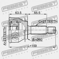 KÜLSŐ CSUKLÓ MITSUBISHI RVR N10,20 1991.01-1997.03 JPN MR111327