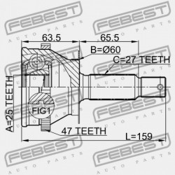 KÜLSŐ CSUKLÓ HYUNDAI SONATA EF 02 2001-2006 DOM 49507-38F00