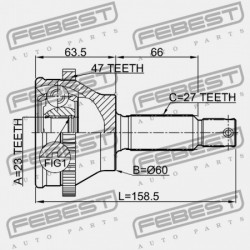 KÜLSŐ CSUKLÓ HYUNDAI SONATA EF 02 2001-2006 DOM 49507-38D00