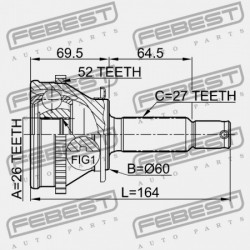 KÜLSŐ CSUKLÓ HYUNDAI SANTA FE 00 (2000-) CIS 49501-26401
