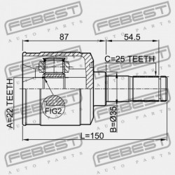 HYUNDAI ACCENT 00 (1999-) GENERÁCIÓS BELSŐ CSUKLÓ 49500-25400