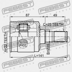 HYUNDAI ACCENT 00 (1999-) GENERÁCIÓS BELSŐ CSUKLÓ 49500-25200
